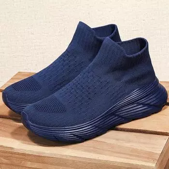 Дышащие мужские/женские кроссовки для бега, эластичные носки для лета, кроссовки для фитнеса на открытом воздухе 36 прохладный черный