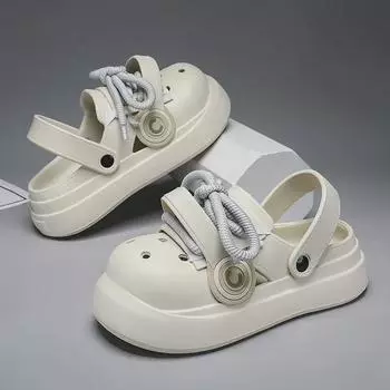 Дышащие нескользящие пляжные сандалии на толстой подошве для комфортного отдыха на отдыхе 38-39 чёрный