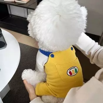 Дышащие подтяжки для собак, пальто из полиэстера, комбинезон для собак, модный комбинезон для собак, одежда на четыре сезона M синий