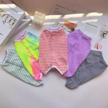 Дышащие полосатые комбинезоны для собак, одежда для кошек с узором «тай-дай», стерилизующий костюм для животных, всесезонная одежда для собак после операции XXS