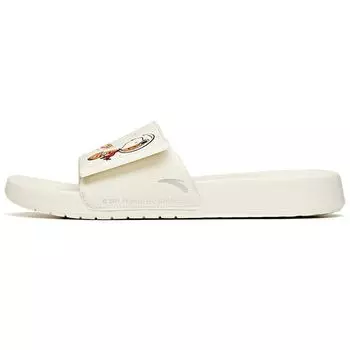 Дышащие сандалии-слайды Anta Snoopy X Lifestyle Series, мужская обувь, белый, желтый, 912126993-4 40.5