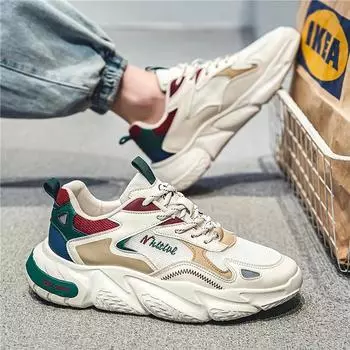 Дышащие сетчатые мужские кроссовки Спортивные повседневные мужские кроссовки Обувь на платформе Дизайнерские мужские кроссовки Удобная обувь для бега 39