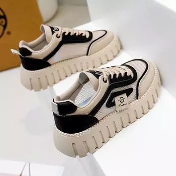 Дышащие сетчатые туфли-бисквиты для девочек 35 белый