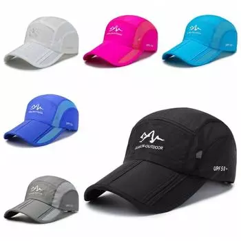 Дышащие шапки для скалолазания, складные кепки для бега, бейсболки унисекс, сетчатые кепки для кемпинга и пешего туризма синий