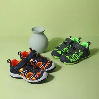 Дышащие спортивные сандалии, летние сандалии для мальчиков, повседневная пляжная обувь, удобная детская обувь на мягкой подошве, модные нескользящие сандалии 30 зелёный