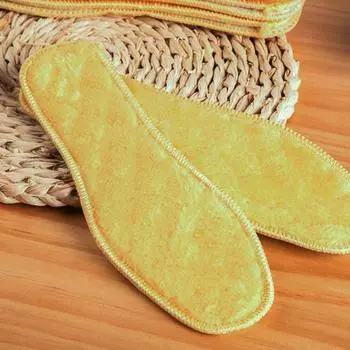 Дышащие стельки Тонкая работа Толстые теплые унисекс дезодорирующие подушечки для обуви на зиму 36 коричневый