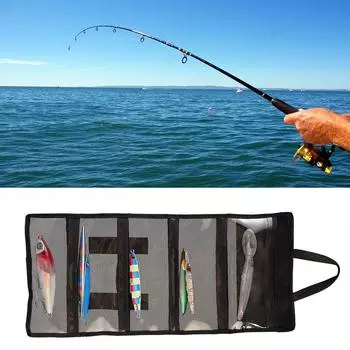 Дышащие сумки для рыболовных снастей большой емкости, сетчатые складные сумки для крючков и приманок, грязеотталкивающие переносные сумки для рыболовных приманок