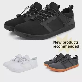 Дышащие тканые кроссовки с широким носком: Удобная спортивная обувь с мягкой подошвой для пар 38 темно-серого