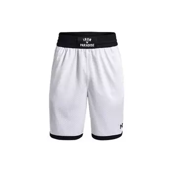 Дышащие тканые тренировочные шорты Under Armour с логотипом, мужские штаны, белые 1361618-100