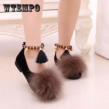 Дышащие туфли Doudou на мягкой подошве для девочек. Нескользящие однотонные туфли принцессы для девочек 30