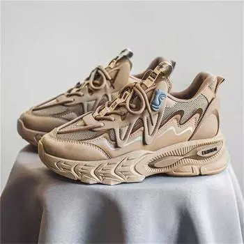 Дышащие Увеличивают Рост Желтые Кроссовки Вулканизированные Дизайнерские Мужские Кроссовки Серебристые Туфли Спортивные Кроссовки Vip Верхняя Команда 6.5