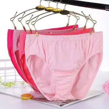 Дышащие женские хлопковые трусы с высокой талией: Свободные, однотонные, 3D эластичные защитные брюки XL (57.5kg-65kg)
