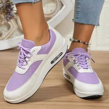 Дышащие женские кроссовки, легкие противоскользящие женские спортивные туфли, уличные мягкие женские кроссовки, модные теннисные кроссовки на шнуровке 36 красный