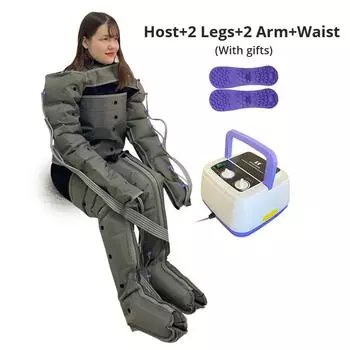 Дышащий электрический компрессионный массажер для ног с 6 полостями, обертывания для рук, талии, массаж ног, способствует циркуляции крови, облегчает боль