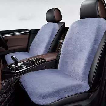 Дышащий чехол для автомобильного сиденья, теплая подушка для спинки автомобиля, плюшевая подушка для автомобильного сиденья, аксессуары для салона автомобиля бежевый