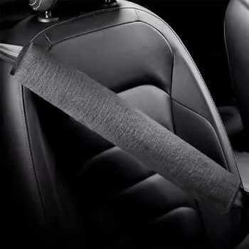 Дышащий чехол для ремня безопасности для легковых и грузовых автомобилей: Наплечник из плюша 27x50 см, устойчивый к истиранию и износу, теплый и уютный. 27cm серый