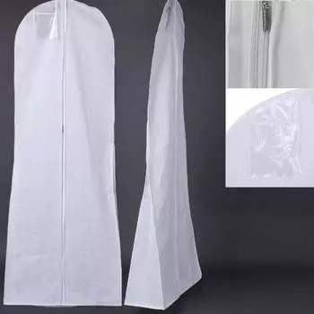 Дышащий чехол для свадебного платья длиной 72 дюйма, для выпускного вечера, для хранения одежды, с застежкой-молнией