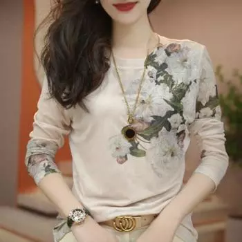 Дышащий двухслойный сетчатый топ с длинными рукавами для женской рубашки L