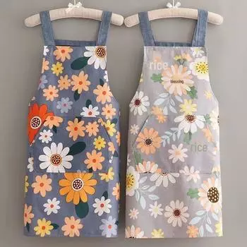 Дышащий хлопковый холщовый фартук, маслостойкий и износостойкий, унисекс, кулинарный фартук на талию серый