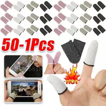 Дышащий игровой контроллер, пот, тонкий дизайн, прочные накладки для пальцев, мобильная защита, чехол для большого пальца, 1 пара для PUBG