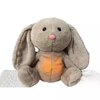 Дышащий кролик снимает беспокойство плюшевая сенсорная игрушка для взрослых детей имитация кролика кукла мягкий электронный питомец со светомузыкой подарок серый