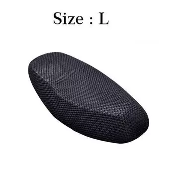 Дышащий летний 3D сетчатый чехол на сиденье мотоцикла, мопеда, скутера, чехлы на сиденья, противоскользящие водонепроницаемые чехлы L