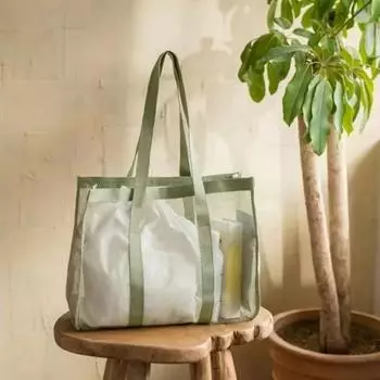 Дышащий органайзер большой емкости, сетчатые видимые сумки на плечо, дорожная сумка для мытья ванны, пляжные сумки для хранения вещей, необходимые для купания фиолетовый