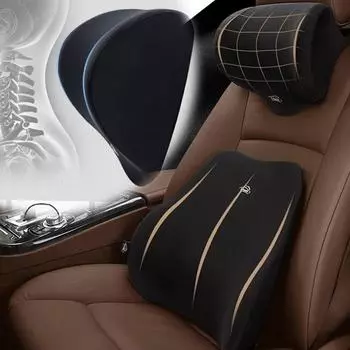 Дышащий подголовник для автомобильного сиденья Подушка для шеи Подушка для автомобильного сиденья с эффектом памяти Поддержка головы Защита шеи Салон автомобиля