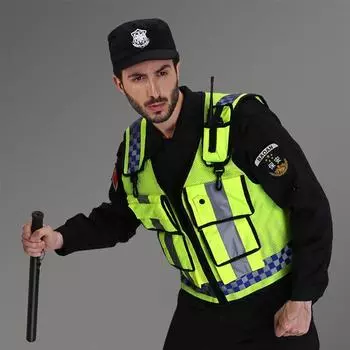 Дышащий регулируемый светоотражающий жилет высокой видимости с карманами, защитное снаряжение для езды на велосипеде