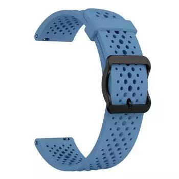 Дышащий ремешок 22 мм для часов Garmin Venu 3 Garmin Venu 2 Xiaomi Vivoactive 4 Полые силиконовые спортивные браслеты 22mm Universal синий