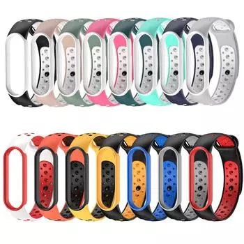 Дышащий ремешок для браслета Mi Band 5 6 Smart Watch Plus