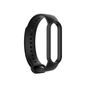 Дышащий ремешок для браслета умных часов Mi Band 5 5NFC 6 6NFC чёрный