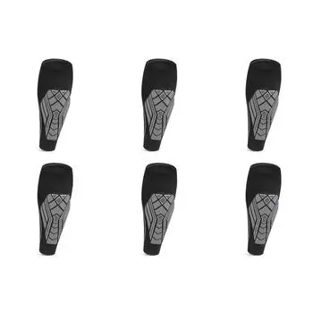 Дышащий рукав для защиты голени футбола с рукавом для ног уменьшает травмы от ударов (Черный л)