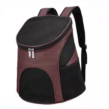 Дышащий рюкзак для домашних животных, противоударный складной переноска для кошек с ручкой для переноски для домашних животных, кошек S (30x25x35см/11,8x9,8x13,8) Кофе