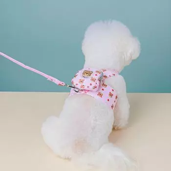 Дышащий рюкзак для собак с нагрудным ремнем, рюкзак для уличного использования с изображением медведя для домашних животных S синий