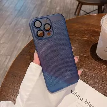 Дышащий сетчатый чехол для iPhone 14 13 12 Mini 11 Pro XS Max XR X 8 7 Plus SE, защитный пластиковый чехол для объектива K01 For iPhone 12