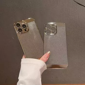 Дышащий сетчатый чехол для iPhone 15 14 13 12 11 Pro XS Max XR X 8 7 Plus SE с защитным покрытием для объектива, пластиковый чехол For iPhone 12