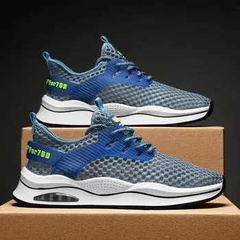 Дышащий сетчатый верх и мягкая подошва. Летняя обувь. Комфорт, портативность, удобные баскетбольные кроссовки для мужчин. Кроссовки 42 синий