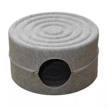 Дышащий туннель-пончик для кошек для использования в помещении, идеально подходит для мелких домашних животных и Khaki