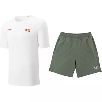 Дышащий универсальный пуловер с круглым вырезом, футболка с коротким рукавом, повседневный спортивный комплект, унисекс, топы AHSVE27-2+YKSV147-1 S