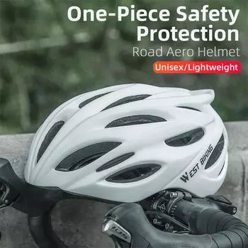 Дышащий велосипедный шлем, велосипедный шлем, сверхлегкий встроенный велосипедный шлем, защитная крышка для езды на велосипеде белый