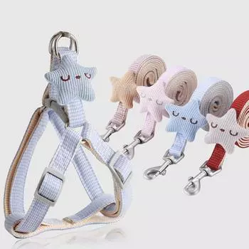 Дышащий жилет для домашних животных, регулируемый ремень, поводок для собаки на груди S красный