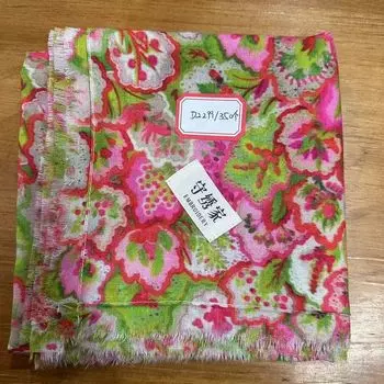 Dz299 42 British Fine Yarn Linen Square Scarf 60 * 60cm Pink