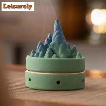 Дзен Пейзаж Тарелка Подставка для благовоний Винтажный благовония Водопад Распределитель запахов для дома Печь Чайные сервизы Аксессуары Ремесло