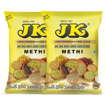 Дж. К. Мети (Пажитник) | Семена пажитника высшего качества для настоящего вкуса, пользы для здоровья и кулинарного использования, (500г) (Упаковка из 2 шт.)