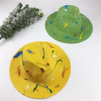 Джазовая шляпа с принтом тай-дай, женская летняя соломенная шляпа, шляпа от солнца, пляжная шляпа для отдыха на море, сетчатая красная соломенная шляпа, панама с принтом джаз-топ M55-58cm