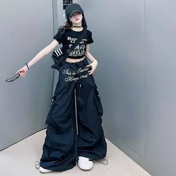 Джазовые танцевальные костюмы для девочек, красивые японские хип-хоп костюмы, подиумная сцена 170