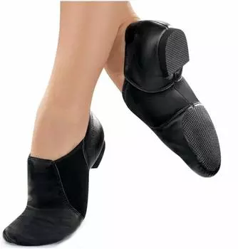 Джазовые туфли Чирлидеры Танцевальные туфли Боковая часть Резиновая сторона Козырьки Черные [terra] Слипоны [Mignon] (25см(40)) чёрный