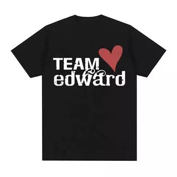 Джейкоб носит футболку Team Edward, одежда для фанатов «Сумерек», винтажная футболка, женская мода, повседневная футболка большого размера S