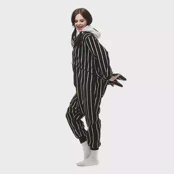 Джек Скеллингтон Мультфильм Цельная Парная Пижама - Череп Повседневная Домашняя Одежда S